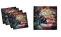 Ambesonne American Flag Set of 4 Napkins, 12" x 12"